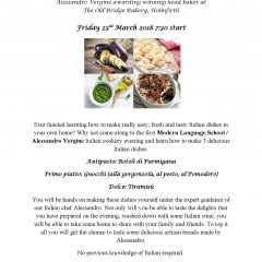 Italian Cookery Evening